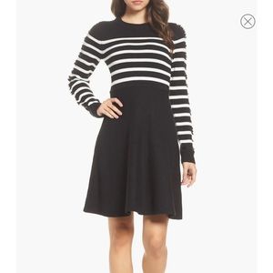 Fit & Flare Sweater Dress Eliza J